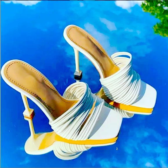 Summer High-heels Mules Slip-ons - Picture 3 of 3